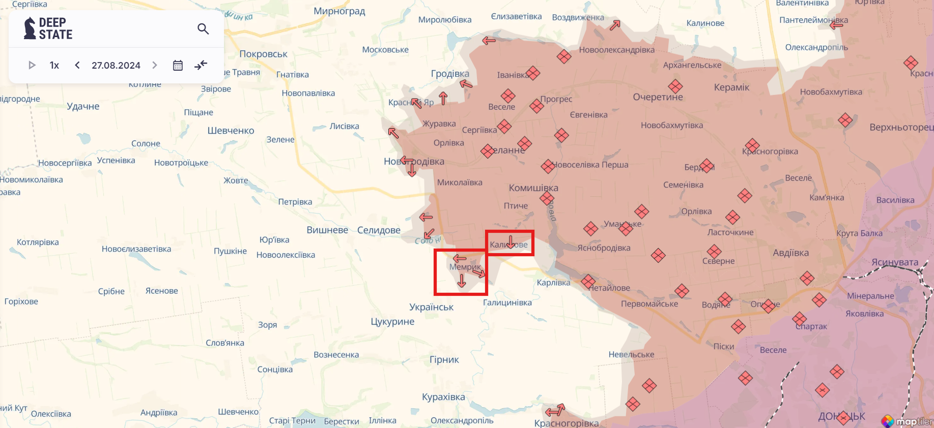 Ориентировочная карта боевых действий по состоянию на 27 августа в 23:28 / DeepStateMAP Ориентировочная карта боевых действий по состоянию на 27 августа в 23:28 / DeepStateMAP