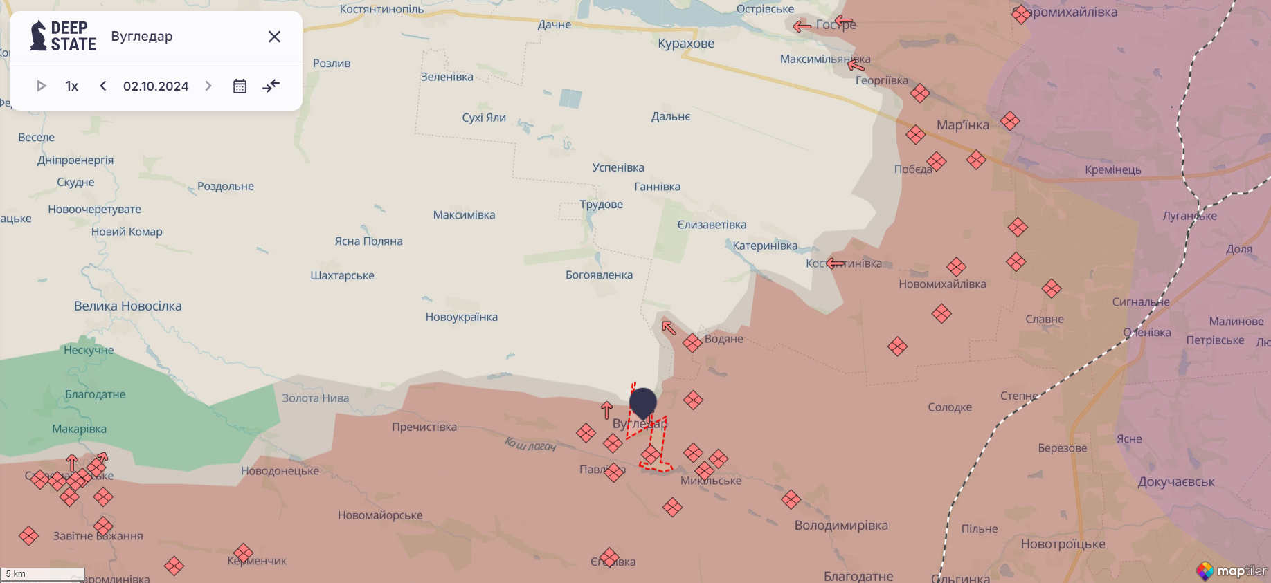 Орієнтовна карта бойових дій станом на 2 жовтня о 00:48 / DeepStateMAP Орієнтовна карта бойових дій станом на 2 жовтня о 00:48 / DeepStateMAP