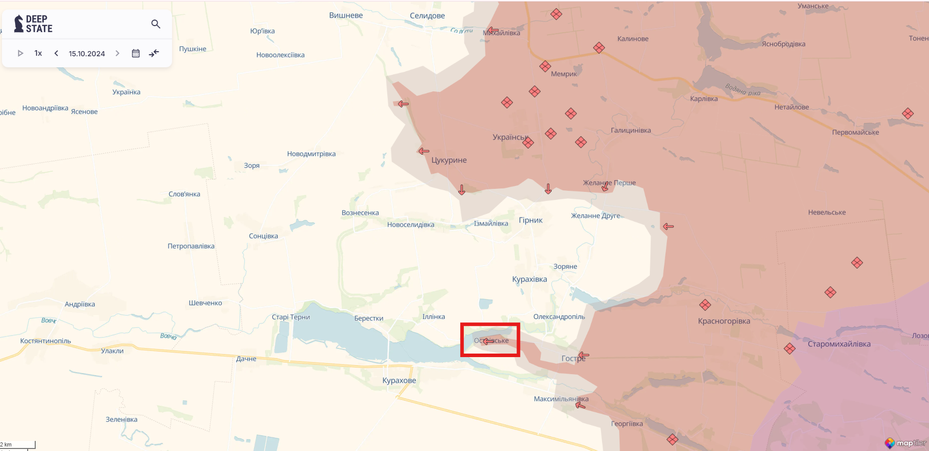 Ориентировочная карта боевых действий на 15 октября в 23:43 / DeepStateMAP Ориентировочная карта боевых действий на 15 октября в 23:43 / DeepStateMAP