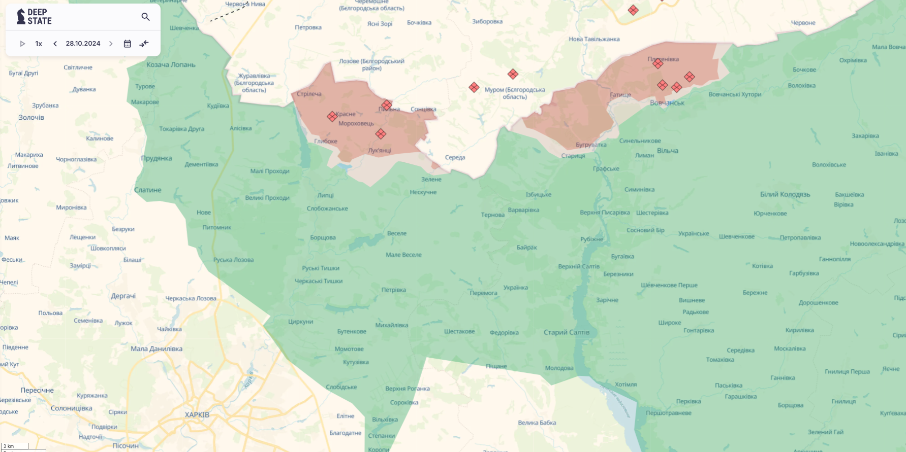 Орієнтовна карта бойових дій станом на 28 жовтня о 22:54 / DeepStateMAP Орієнтовна карта бойових дій станом на 28 жовтня о 22:54 / DeepStateMAP