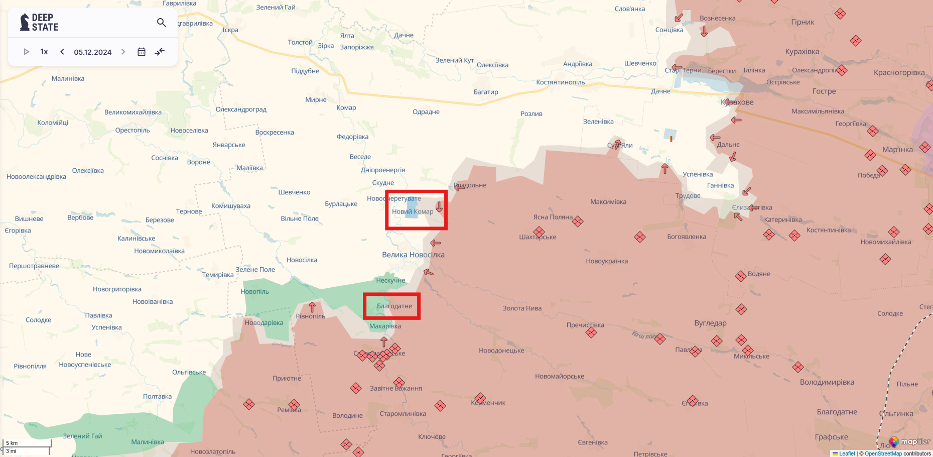 Ориентировочная карта боевых действий на 5 декабря в 2:06 / DeepStateMAP Ориентировочная карта боевых действий на 5 декабря в 2:06 / DeepStateMAP