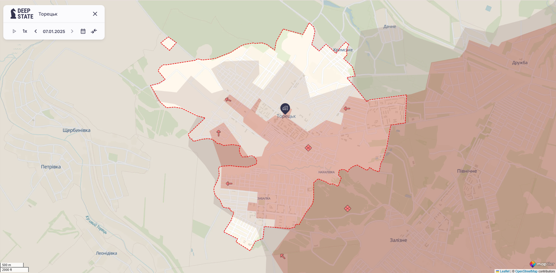 Орієнтовна карта бойових дій станом на 7 січня о 23:55 / DeepStateMAP Орієнтовна карта бойових дій станом на 7 січня о 23:55 / DeepStateMAP