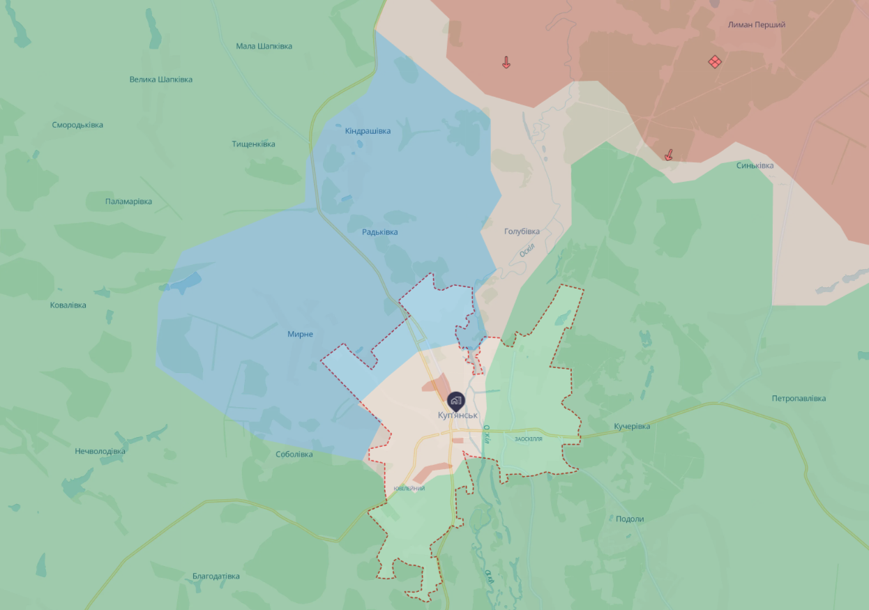 Орієнтовна карта бойових дій станом на 13 грудня о 17:01 / DeepStateMap Орієнтовна карта бойових дій станом на 13 грудня о 17:01 / DeepStateMap