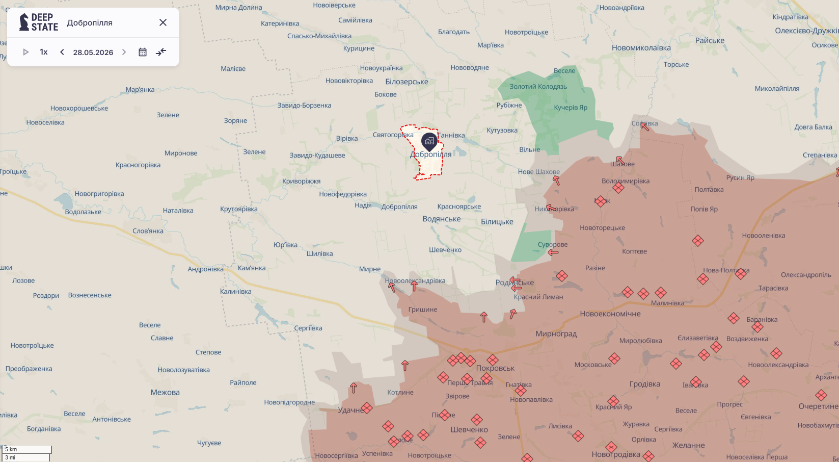 Ориентировочная карта боевых действий по состоянию на 28 мая в 22:37 / DeepStateMap Ориентировочная карта боевых действий по состоянию на 28 мая в 22:37 / DeepStateMap