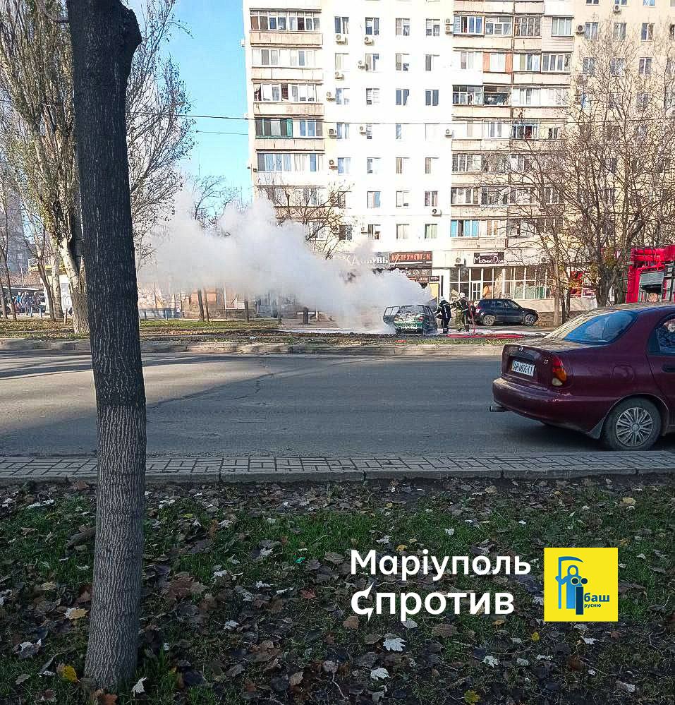 Взрыв в Мариуполе - партизаны взорвали полицейский автомобиль оккупантов -  ZN.ua