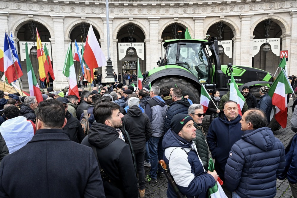 Протест фермерів у Римі, 20 лютого 2024 року