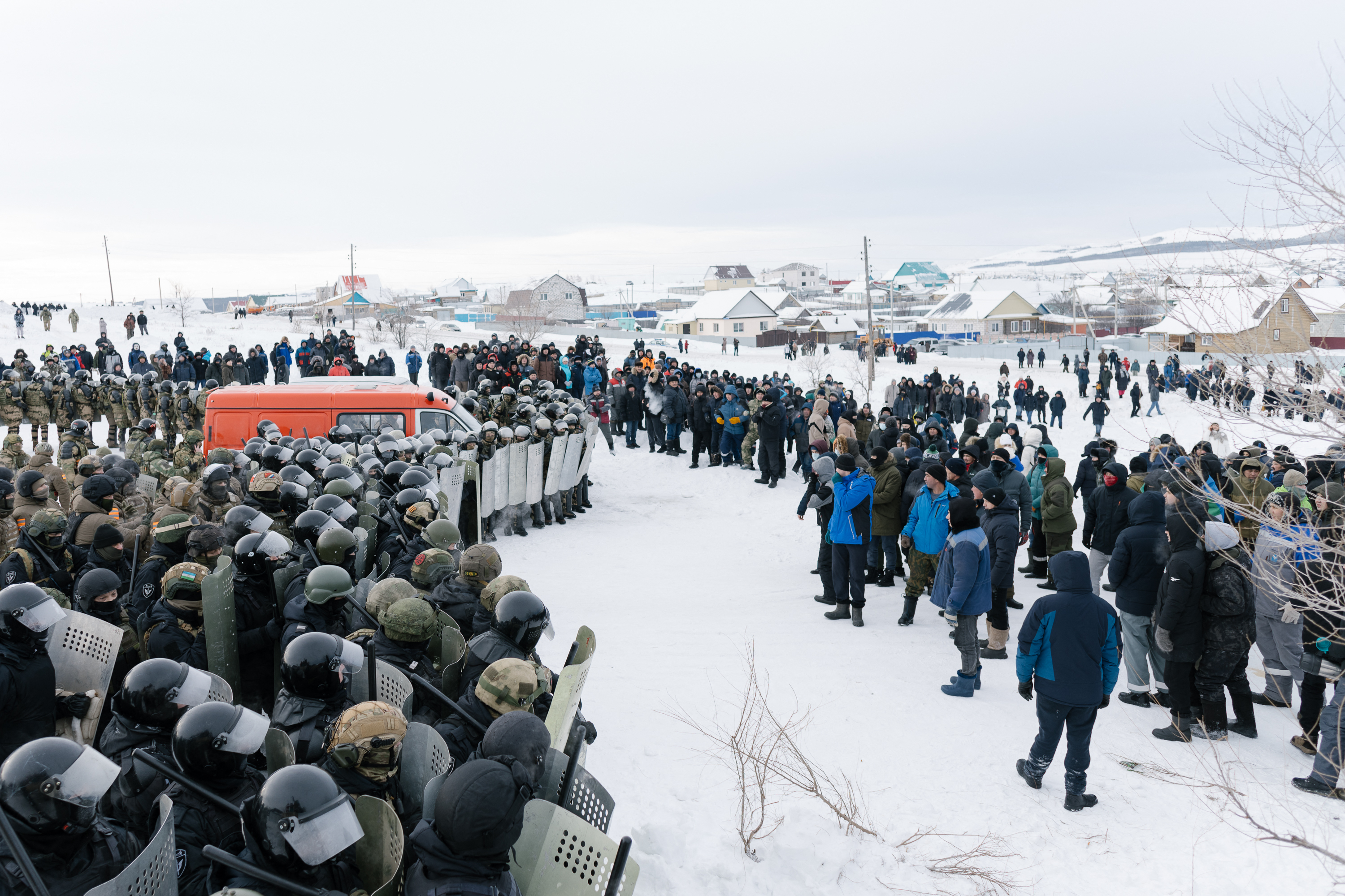 Під час протесту в башкирському місті Баймак, 17 січня 2024 року