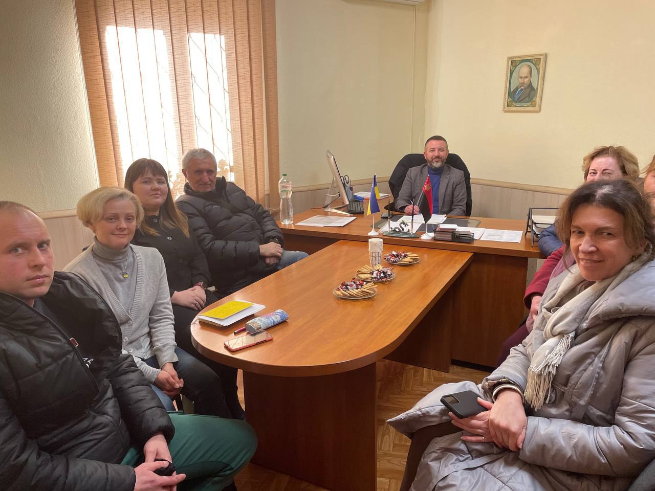 Ігор Москаленко (по центру) на співбесіда з кандидатами в члени виконкому Ігор Москаленко (по центру) на співбесіда з кандидатами в члени виконкому