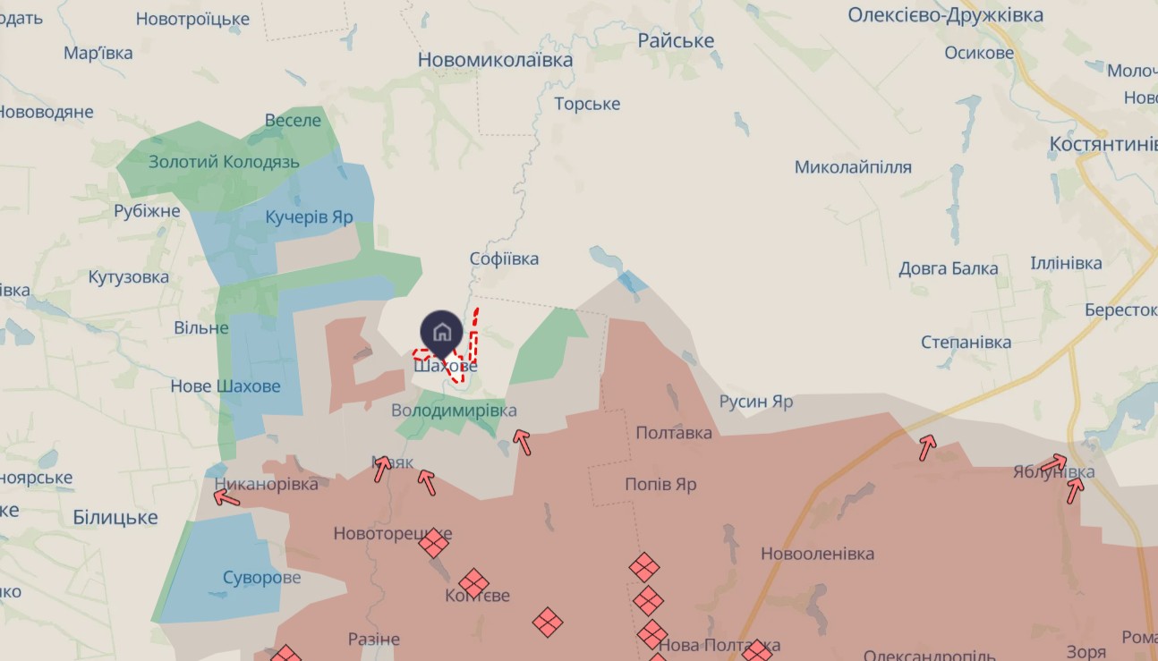 Лінія фронту на сході Дніпропетровської області станом на 26 жовтня/DeepStateMAP Лінія фронту на сході Дніпропетровської області станом на 26 жовтня/DeepStateMAP