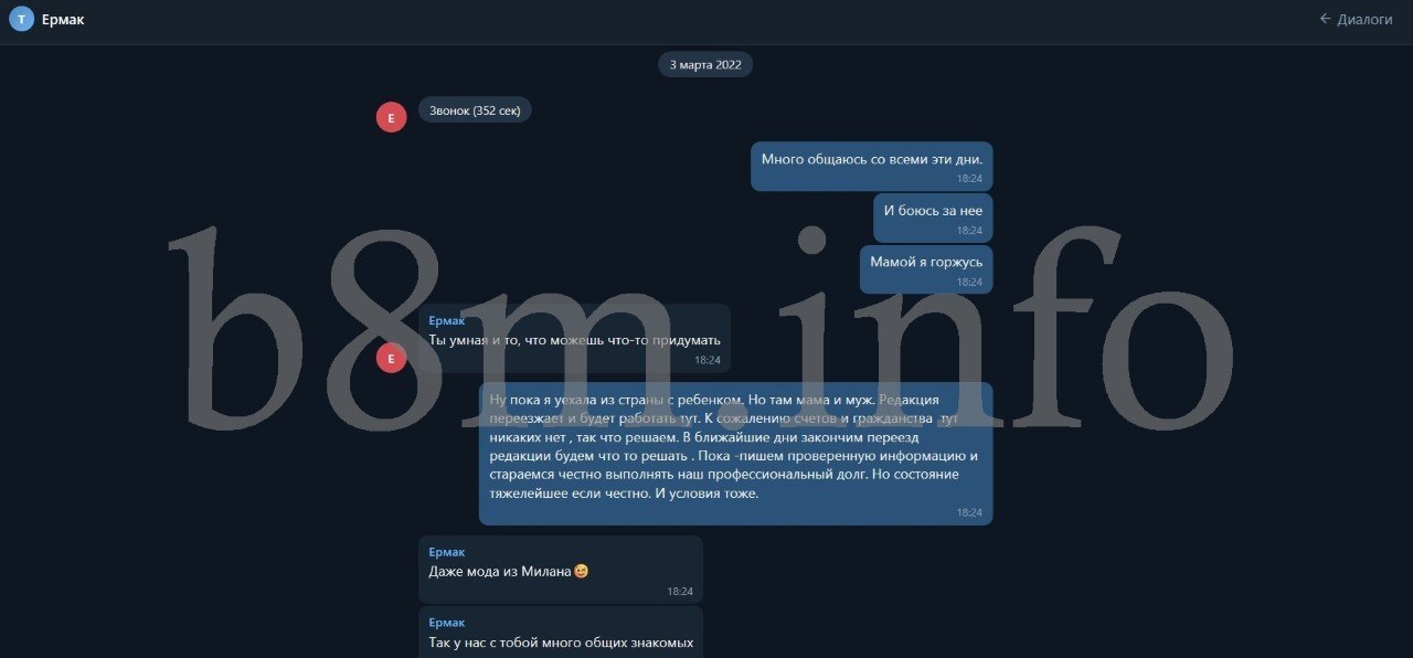 «Ти розумна, щось придумаєш»: хакери стверджують, що перехопили листування Собчак та Андрія Єрмака