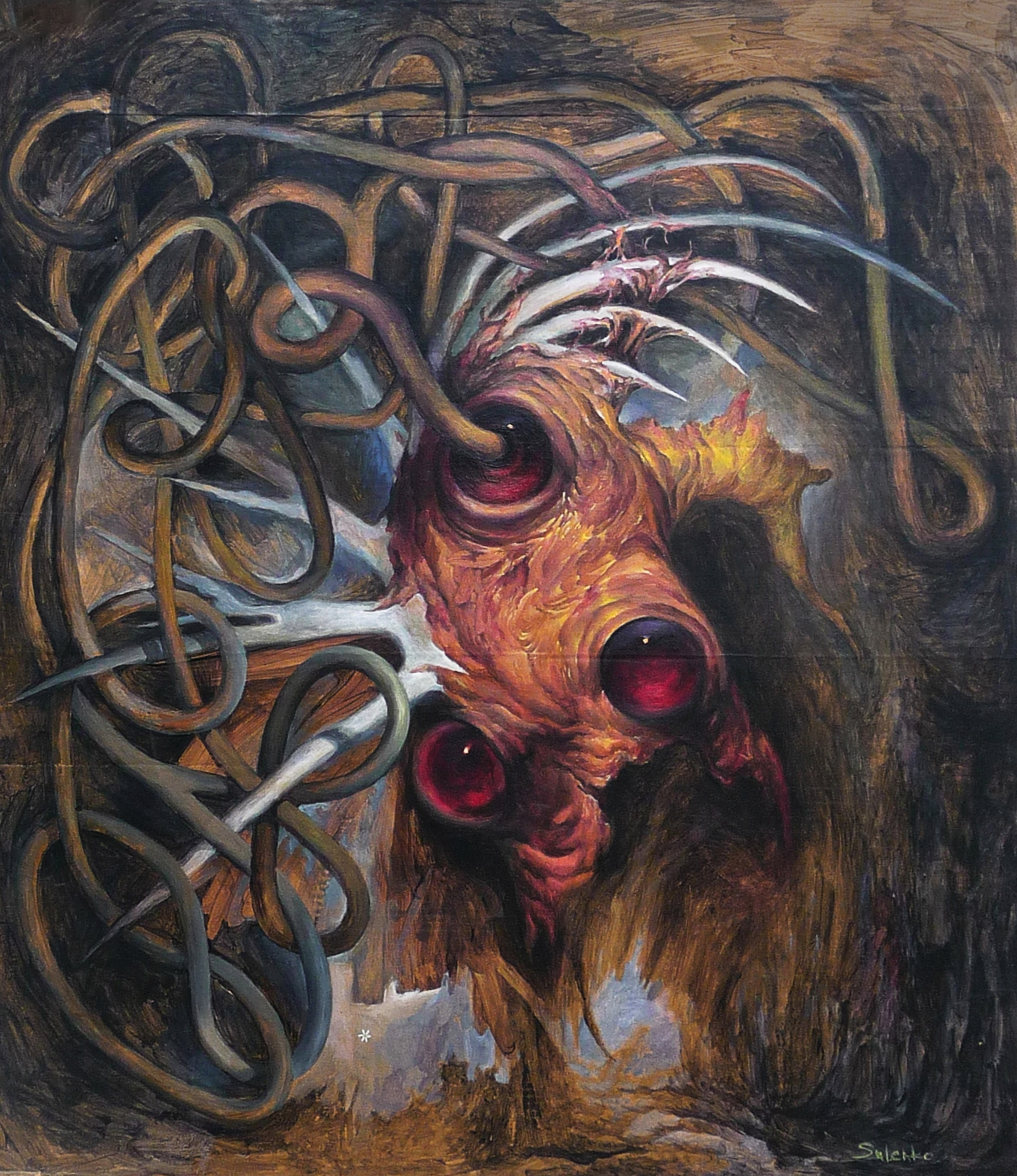 Поліна Саленко. «Михаїл». Акрил на картоні. 2024 р. Поліна Саленко. «Михаїл». Акрил на картоні. 2024 р.