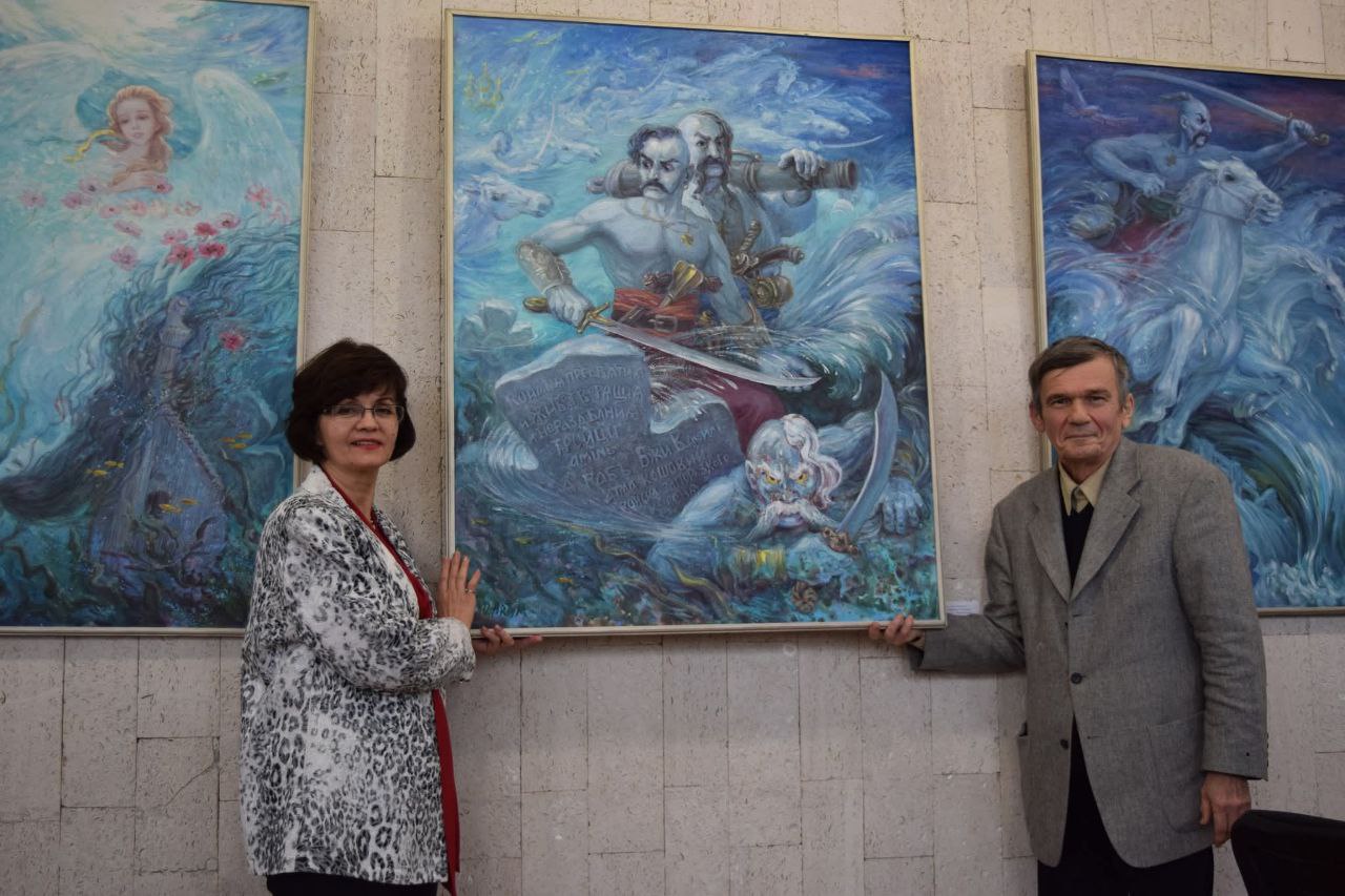 Ольга Артим Триптих «Козацька Атлантида» Полотно. Олія. 2024 р. Ольга Артим Триптих «Козацька Атлантида» Полотно. Олія. 2024 р.