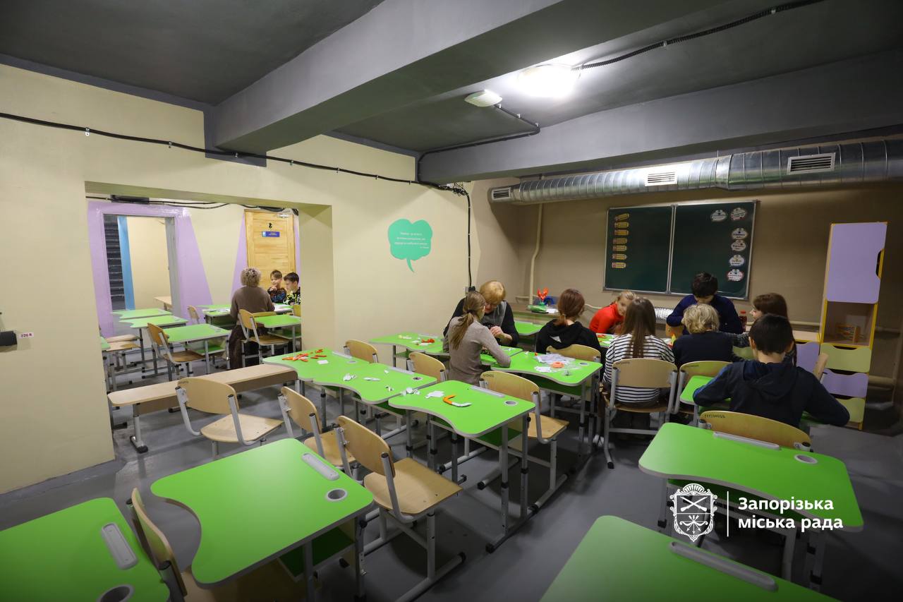 В одному з навчальних закладів Запоріжжя завершили капітальний ремонт укриття