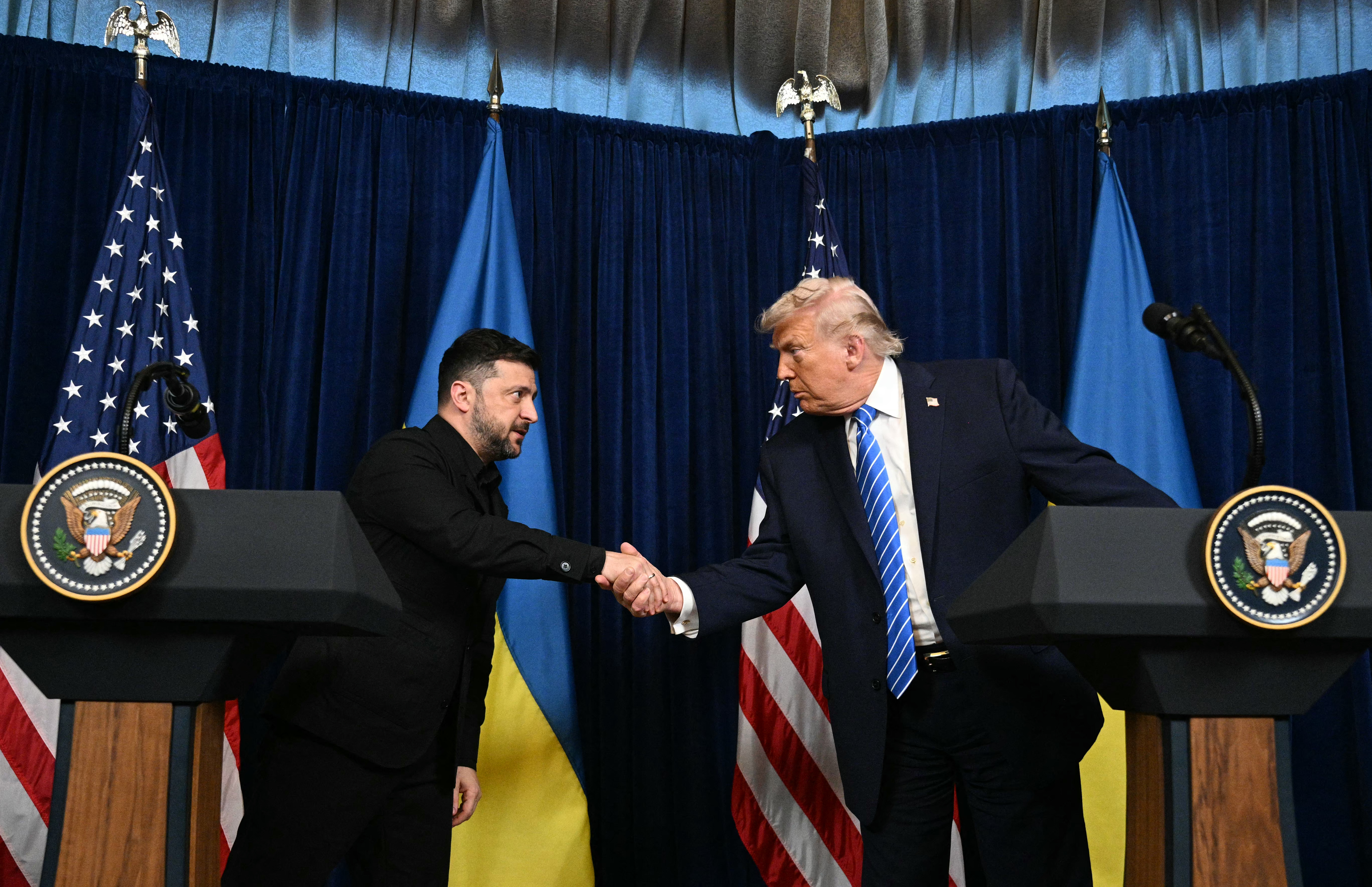 Президент України Володимир Зеленський і президент США Дональд Трамп, Давос, січень 2026 р. 
