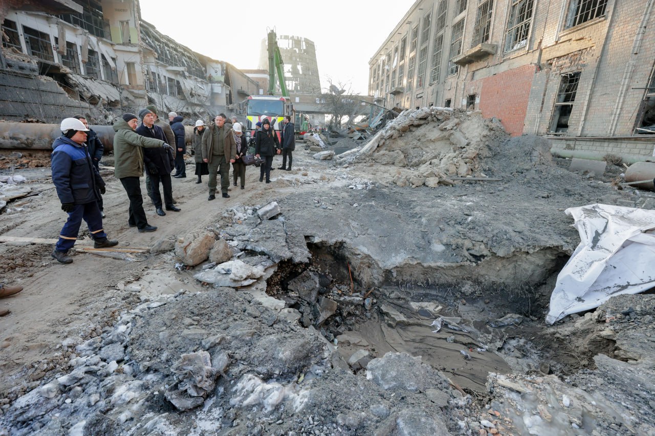 One of Kyiv's thermal power plants after shelling, 2026.