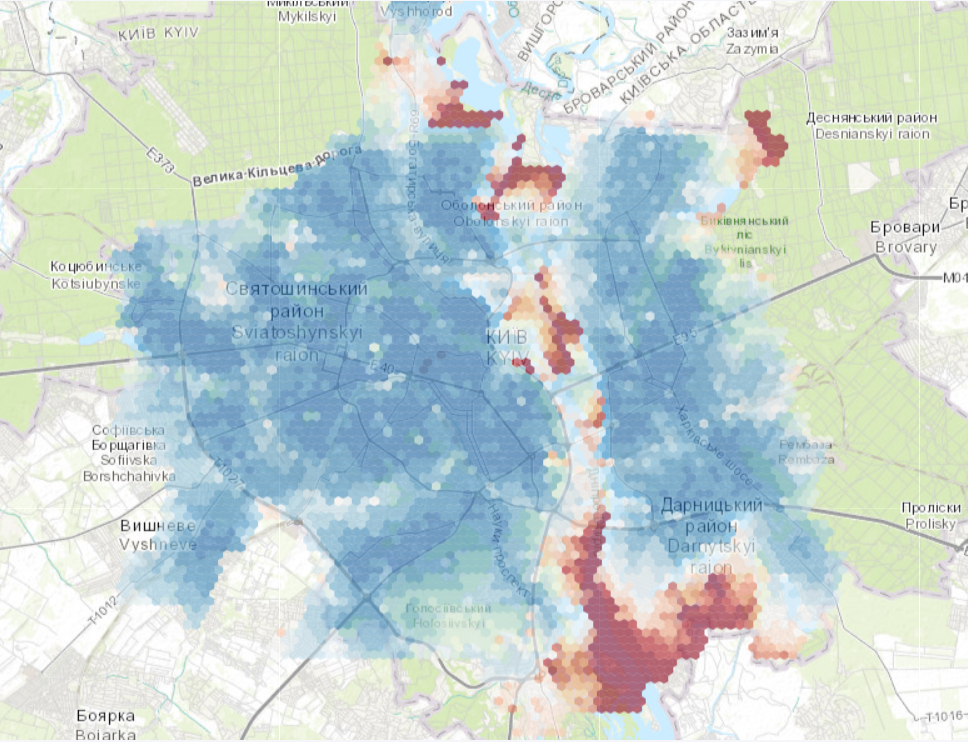 Киев. Велодоступность в концепции города 15 минут