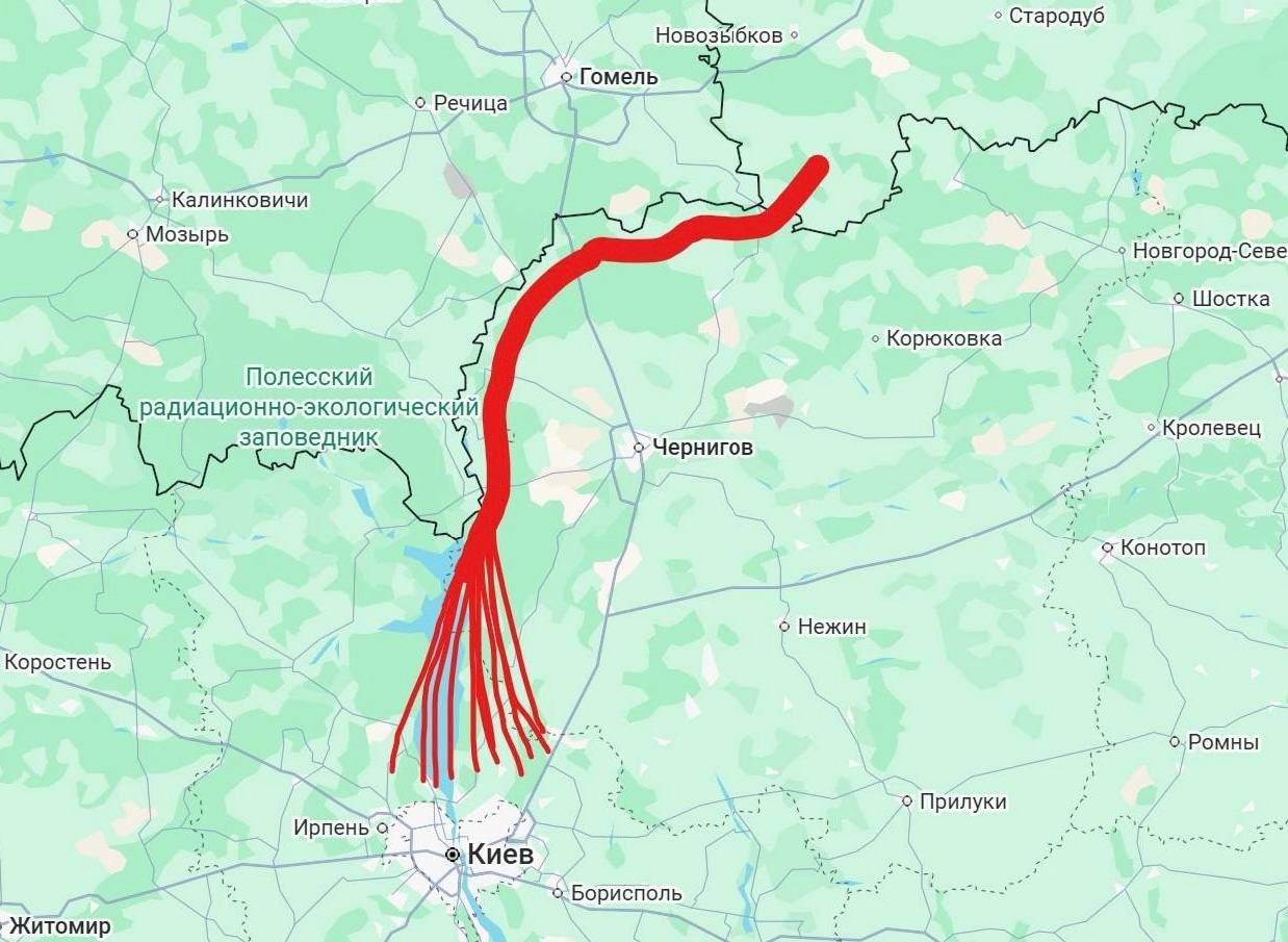 Маршрут "Шахедів" на Київ