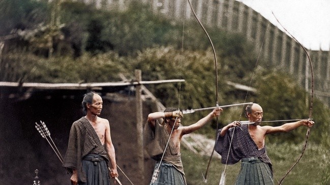 Японские лучники. 1860 год
