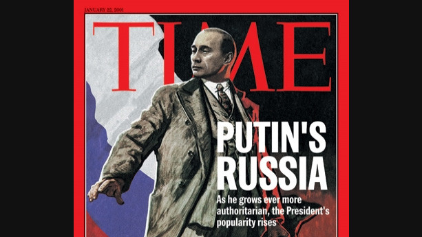 В январе 2001 лицо президента России было опубликовано в коллаже с памятником Ленина, намекая в материале на то, что Путин становится все более авторитарным правителем.