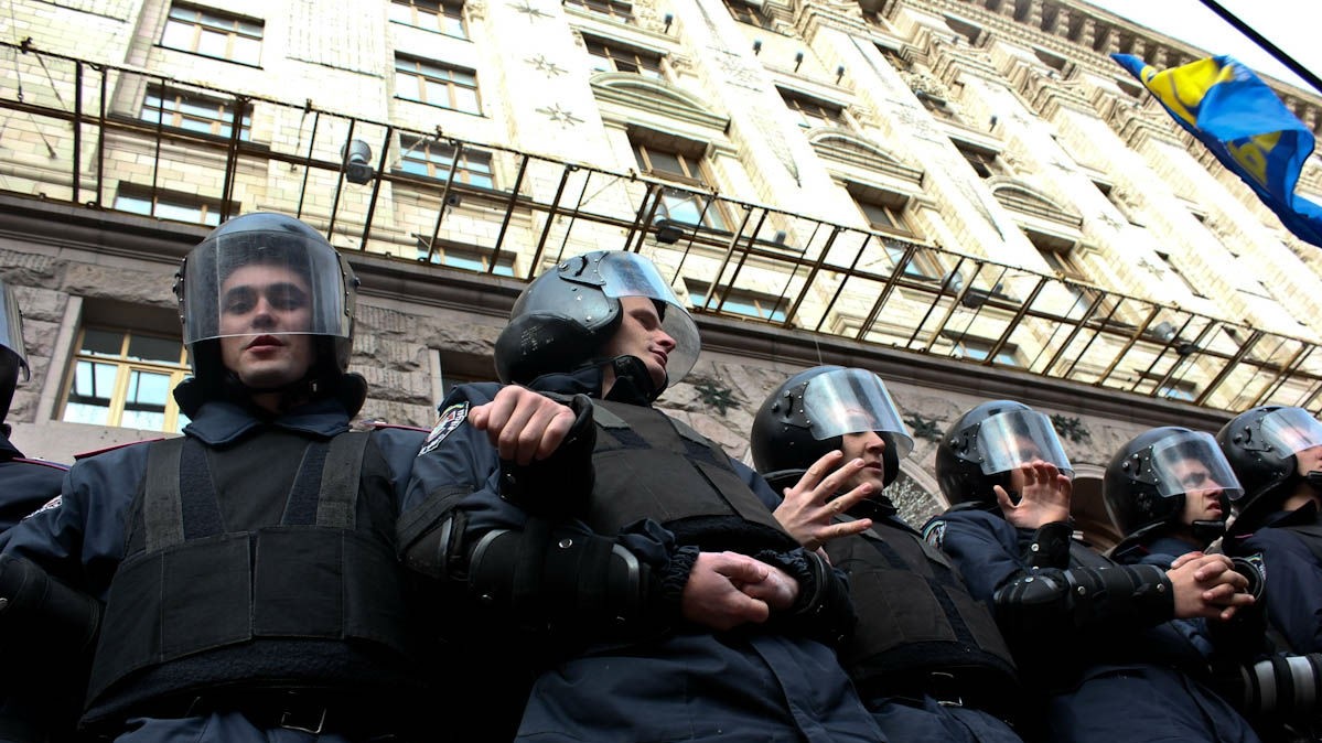 Здание Киевской мэрии усиленно охраняется