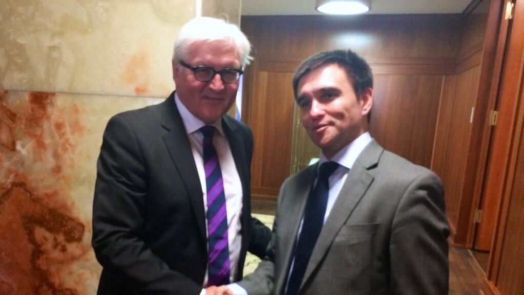 Глава МИД Германии Ф.-В.Штайнмайер и МИД Украины Павел Климкин