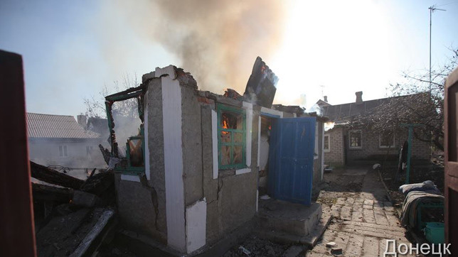 Четыре дома пострадали от попаданий.