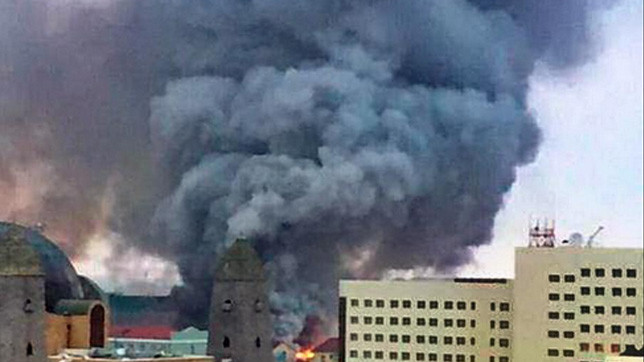 Последствия боевых действий в Грозном.