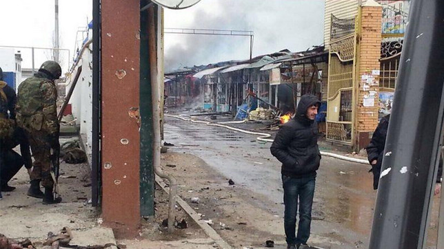 Последствия боевых действий в Грозном.