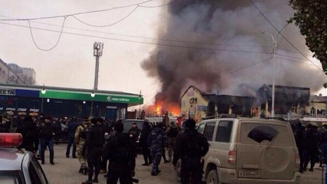 Последствия боевых действий в Грозном.
