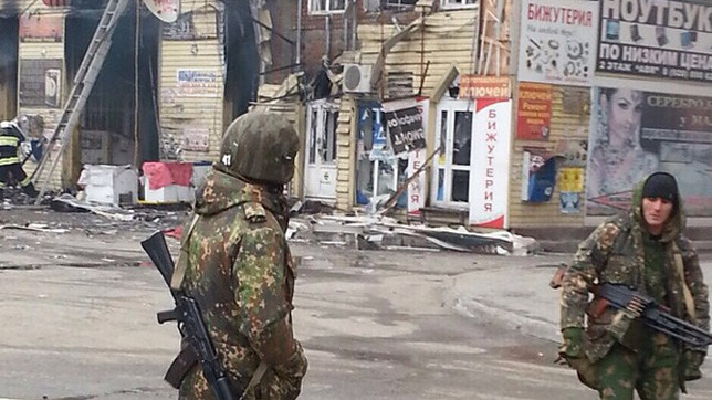 Последствия боевых действий в Грозном.