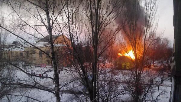 Обстрел, Горловка, 14 января