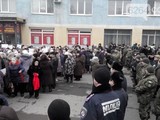 У Краматорську пройшли мітинги за і проти мобілізації, 3 лютого 2015 року
