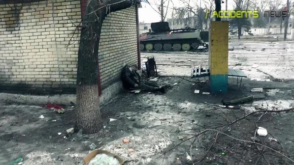 Углегорск практически уничтожен артиллерией