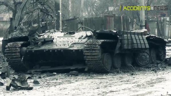 Углегорск практически уничтожен артиллерией