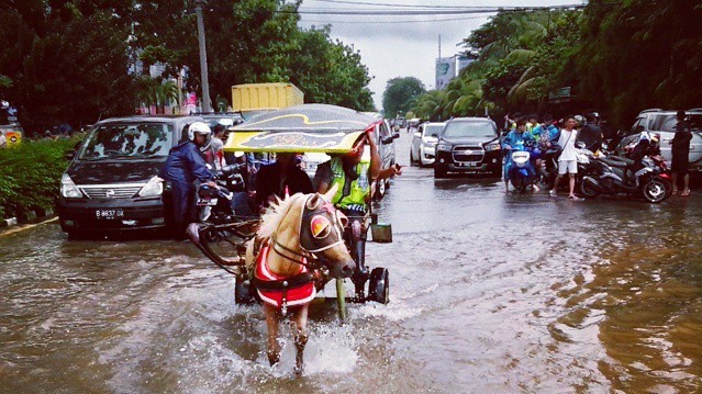 Рівень води на вулицях Джакарти вражає індонезійців
