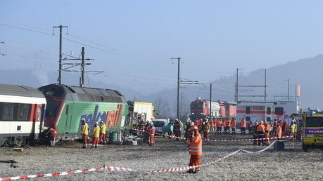 У Швейцарії зіткнулися два потяги