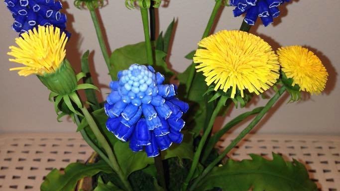 ЛОТ №1753 - букет цветов из полимерной глины