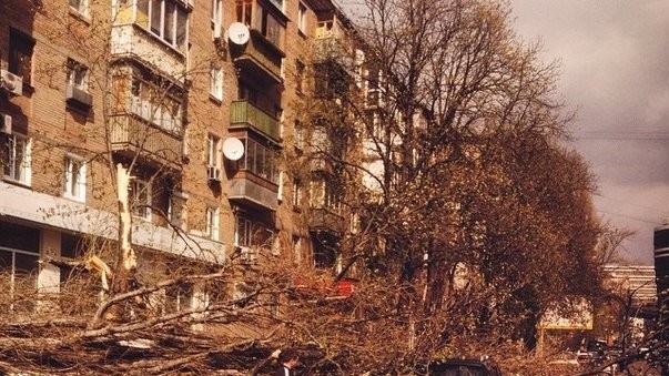 Последствия урагана в Киеве