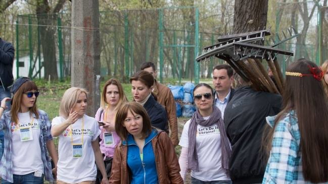 Жители Киева охотно участвовали в акции