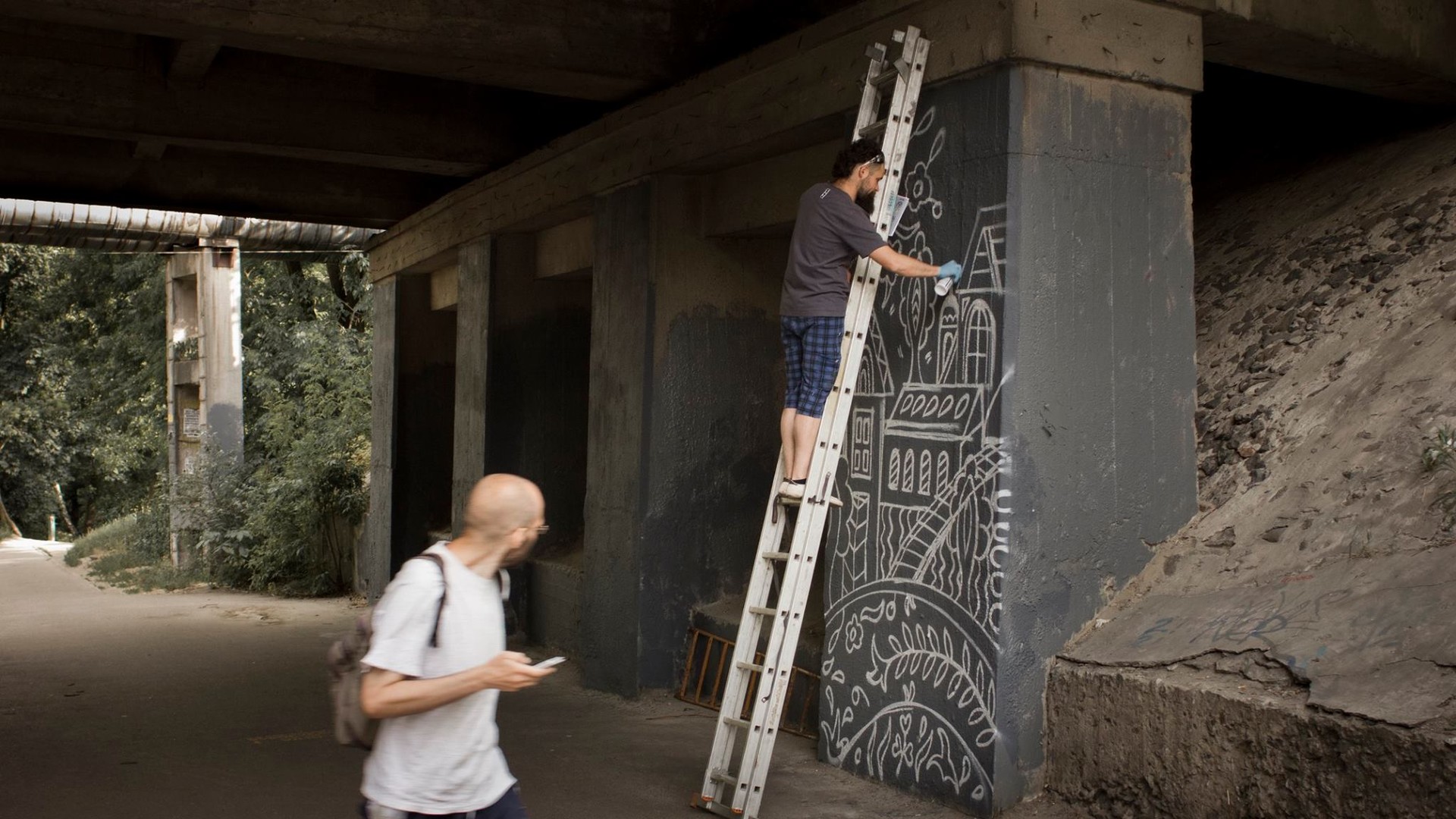 Мост у Голосеевского парка