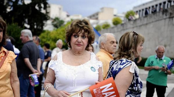 Мітинг в підтримку єврозони, Афіни, 30 червня