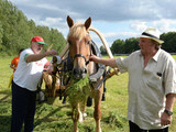 Александр Лукашенко и Депардье косят траву