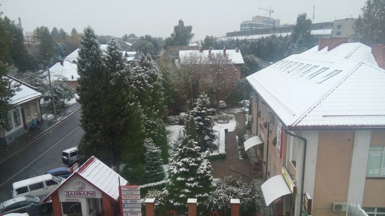 Сніг у Львові