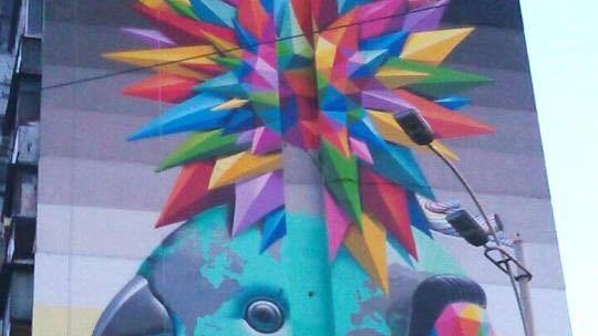 Мурал на Академгородке