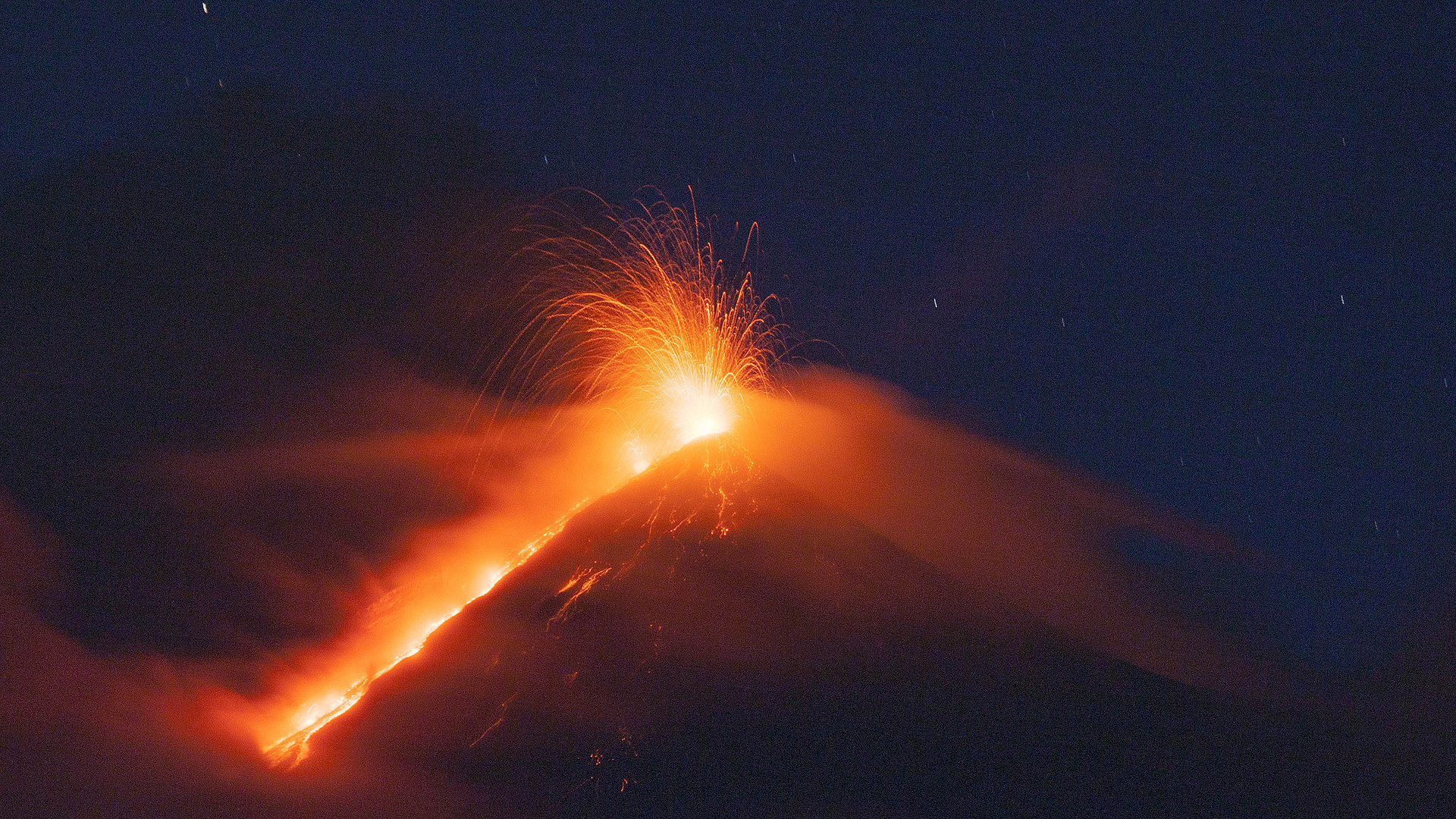 Извержение вулкана Фуэго