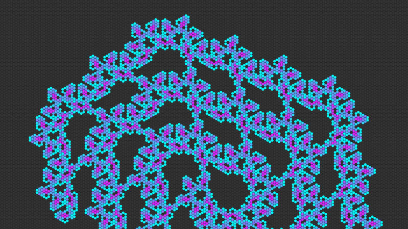 Нефотографические изображения. Клеточный автомат, Муравей Лэнгтона в гексагональном поле. Автор Maxter315