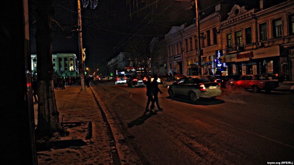 Симферополь в новогоднюю ночь