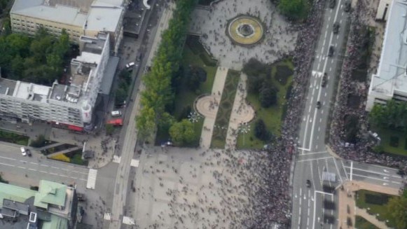 Центр Донецка 9 мая во время "парада"