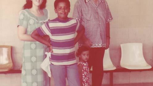 Обама з матір'ю та дідом