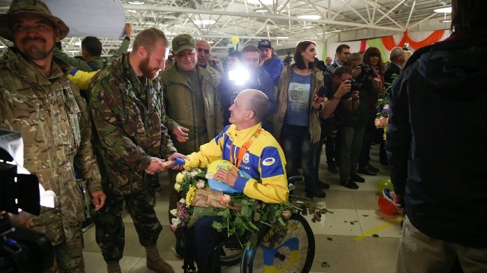 Зустріч паралімпійської збірної в аеропорту